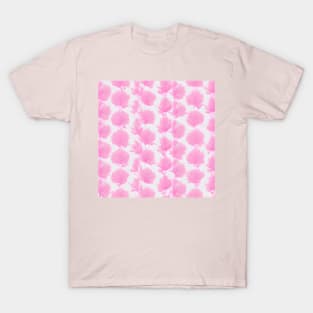 Pink Brush Strokes Pattern T-Shirt